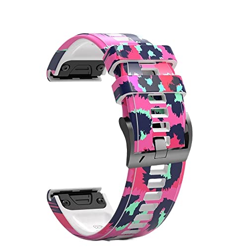 Bracelet 26mm pour Garmin Fenix 6X Pro en silicone haute résistance agate