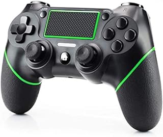 Game Controller for PS-4, Wireless Controller for Playstation-4/Pro/Slim/PC, Touch Panel Joypad with Dual Vibration Game Remote-Control Joystick, USB Cable and Anti-Slip Ergonomic