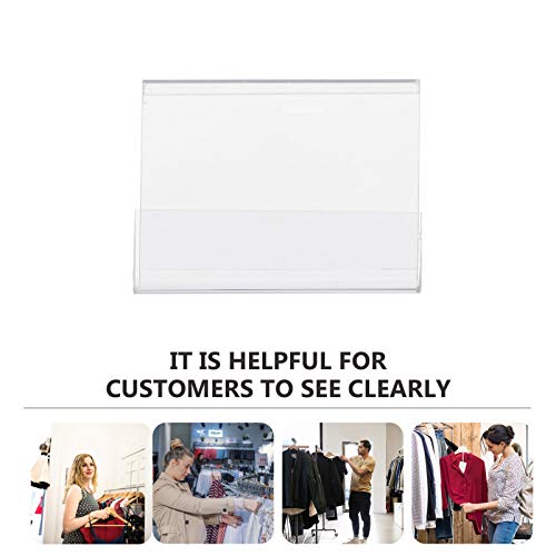 ULTECHNOVO 10 Unidades de Plástico Transparente Com Etiqueta de Mercadoria E Sinal de Exibição Supor