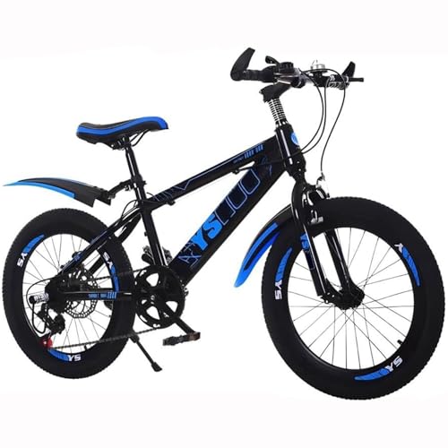 Bicicleta de montaña para niños con Estructura de Acero de 22 Pulgadas, Frenos de Disco Dobles y Velocidad Variable para Estudiantes y Mujeres de 7 a 14 años C,18 Inches