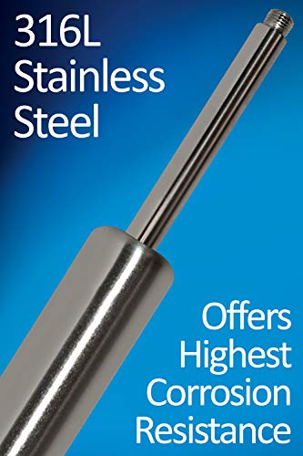 Bansbach Easylift Stainless Steel Gas Spring - Hydraulic Tools & Accessories, Heavy Duty, Standard, Model H0N0N42-410-862-335N, Length 862Mm, Stroke 410Mm, Force 335N (75Lbs) #TOP3
