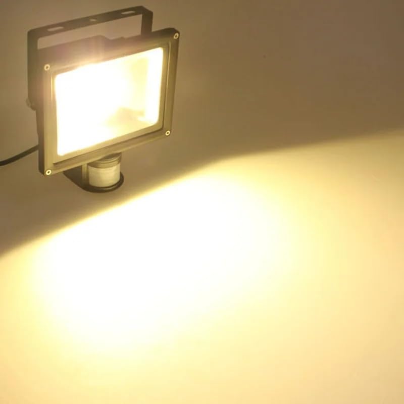 Foco Led Exterior, Luz de inundación LED, 10W 20W 30W 50W PIR Luz de inundación al Aire Libre LED Lámpara Impermeable IP65 con Sensor de Movimiento