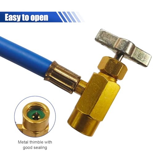 Kit de manguera para carga de refrigerante R134A con manómetro miniatura 5