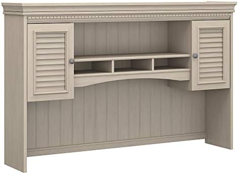 Realspace Magellan 71" Wide Hutch For L-Desk - Cherry Finish, 8 Shelves, Cord Management