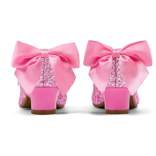 Image of K KomForme Girls Dress Shoes Toddler Glitter Mary Jane Heels