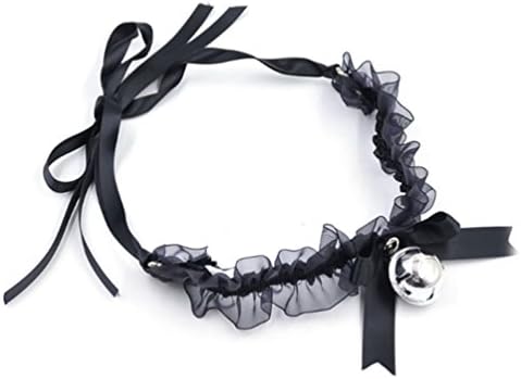 Ziper Handmade Retro Punk Gothic Lace Bell Collar Bowknot Bow Ribbon Choker Necklace Choker Necklace Goth