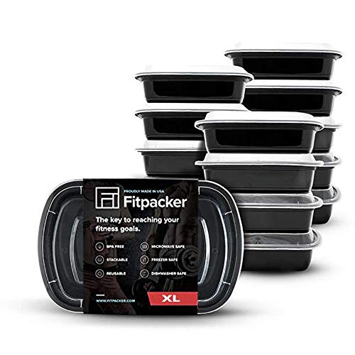 Fitpacker XL Meal Prep Containers BPA-Free Food Storage and Portion Control (38oz - Set of 16)