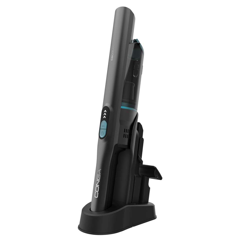 Cecotec Aspirapolvere Portatile senza Fili per Auto, Tappezzeria Conga Rockstar Micro+ Clean&Car. 210W, Motore Digitale Brushless, 20kPa, Autonomia 40min, Caricabatterie per Auto 12V, Accessori