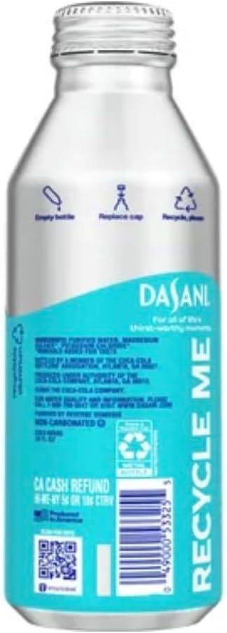 Dasani Aluminum Water Bottles, 16 Fl Oz, 24 Pack