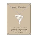 WUSUANED Funny Hurricane Necklace Storm Tornado Chaser Jewelry Hurricane Gift Meteorology Gift (Hurricane Necklace Card)