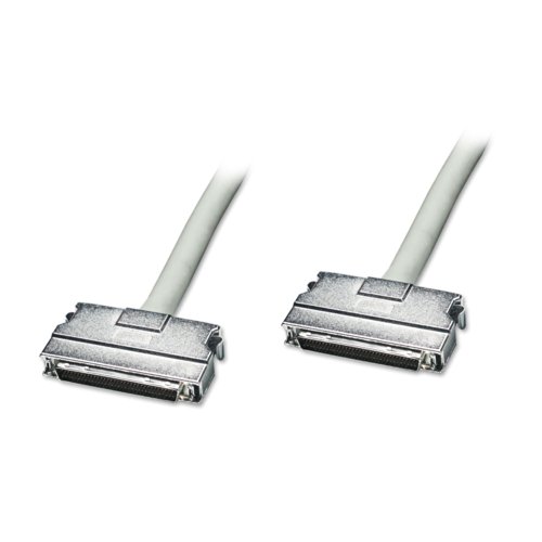 Lindy SCSI-III Cable with Clip Type Hoods (68 Way Half Pitch D Male), 1m (30690)