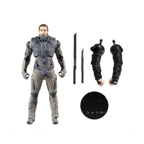 McFarlane Toys Dune Duncan Idaho 7-inch Action Figure with Build-A Glossu &lsquo;Beast&rsquo; Rabban Figure Parts, Multicolor