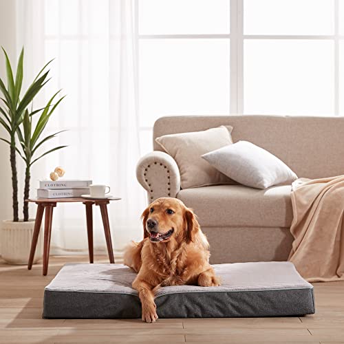 Urgvanz Pet Cooling Dog Beds For Large Dogs, Plush Orthopedic Memory Foam Dog Bed,Large Pet Beds With Removable Washable Cover,Cooling Gel Big Dog Bed For Crate #TOP1