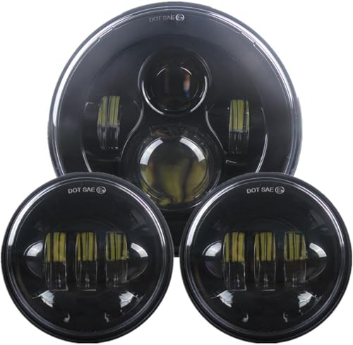 Phare de moto LED H4 7 pouces et feux auxiliaires pour une conduite nocturne sécurisée