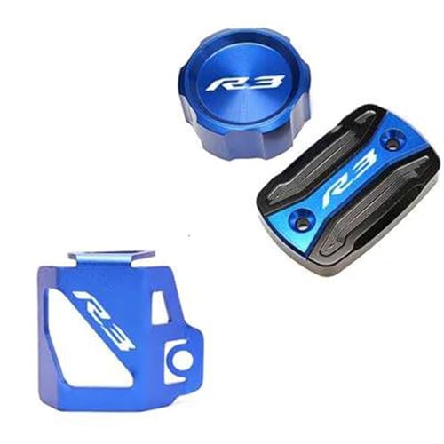 Protector de depósito de freno YZFR3 2015-2023: cubiertas de seguridad azul FRBC