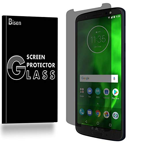 [BISEN] for Motorola Moto G6 Privacy Screen Protector Tempered Glass, Anti-Spy Screen, Anti-Scratch, Anti-Shock, Bubble Free, Lifetime Protection & Replacement