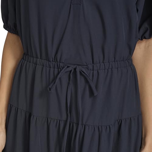 Image of Calvin Klein Puff Sleeve Commuter Tiered Maxi