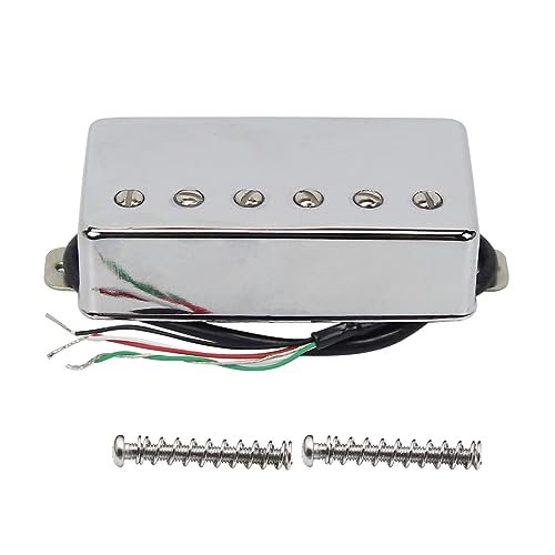 FLEOR Alnico 5 Guitar Humbucker Pickup 4-Wires 14-15K Bridge Pickup Fit LP Guitar Part, Bridge Pickup(14-15K)