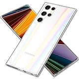 NALIA Custodia Trasparente in Vetro per Samsung Galaxy S22 Ultra, Chiaro