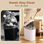 funest Bathroom Trash Can with Lid, Automatic Motion Sensor Trash Can, 3.5 Gallon Garbage Can, Type-C Rechargeable, Bag-Holding Design, One-Pull Auto Packing, Quiet-Close Hinge for Bedroom, Office - Image 5
