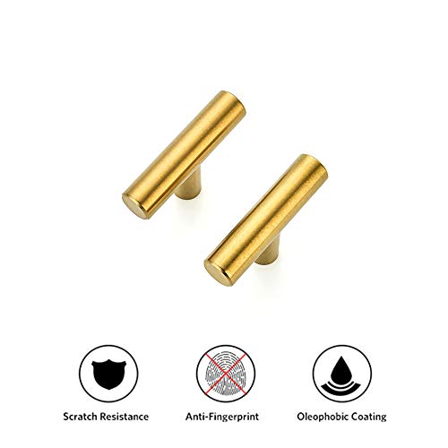 Ravinte 10 Pack 2 inch Cabinet Pulls Brushed Brass Stainless Steel Kitchen Cupboard Handles Cabinet Handles 2”Length by Ravinte - Used condition - Image 8