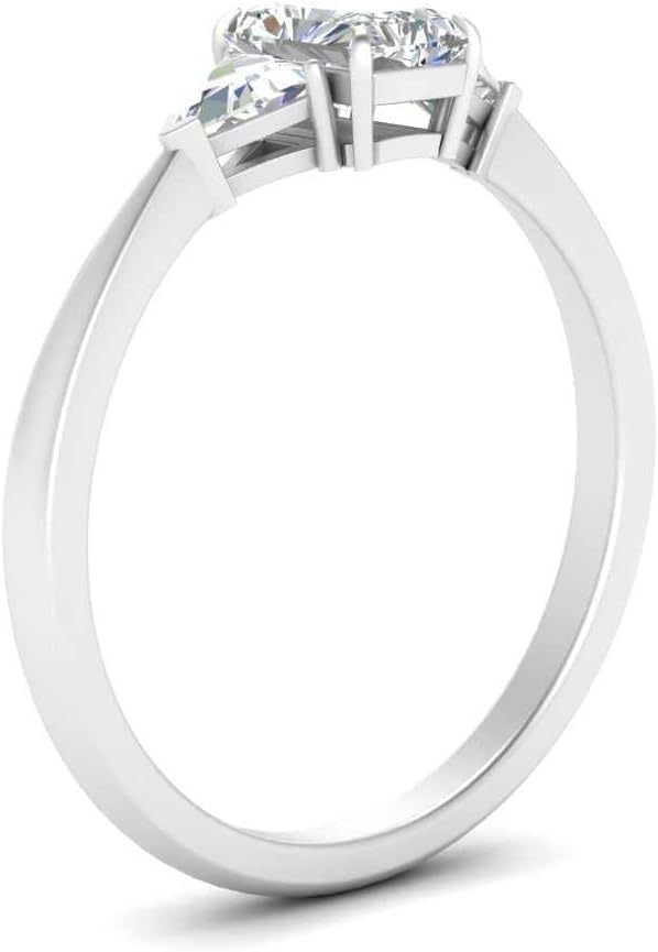 Choose Your Gemstone Trillion Cathedral Ring Sterling Silver Radiant Shape 3 Stone Engagement Rings Affordable for Your Girlfriend, Wife, Partner Wedding US Size 4 to 12