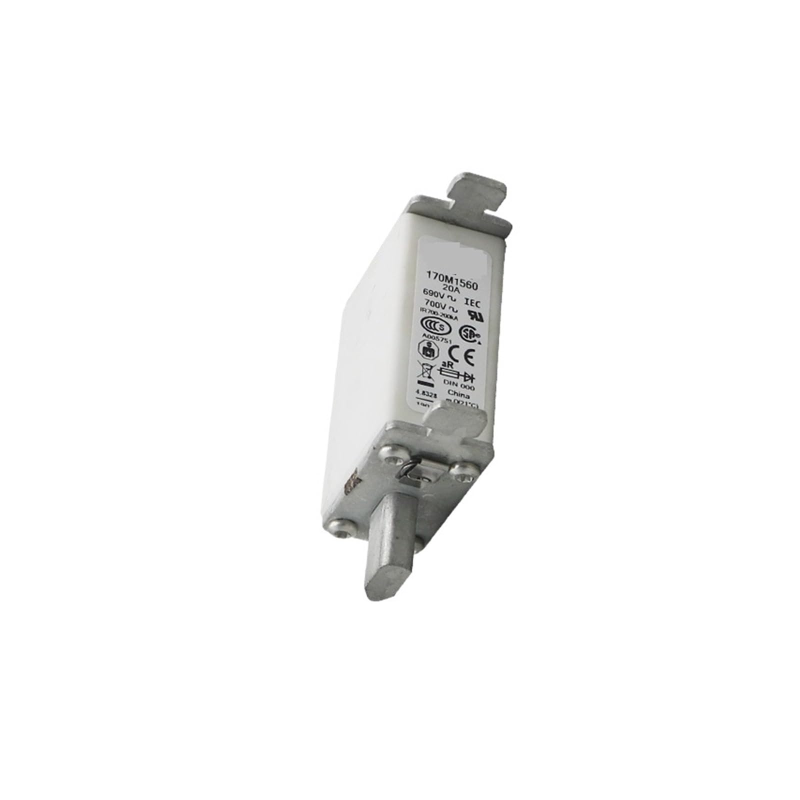 Fusible rápido CC 170M1560 con alta capacidad de respuesta para protección de circuitos