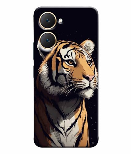 Image of Tiger Faces Animal Printed Hard Back Case Cover & Compatible for Vivo Y18 4G / Y18E / Y03 4G / T3 Lite (Multicolor) - D1807