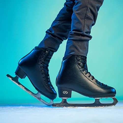 Riedell Topaz Adult Ice Skates for Women and Men - Supportive, Comfortable, Moisture-Wicking Adult Ice Skates with Stainless Steel Eclipse Capri Blade - Black - 11 by Riedell - Image 2