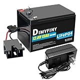Upgraded 12 Volt Replacement Battery for Fisher-Price Power Wheels Ride-On Toy Cars | 12V15Ah LiFePO4 Battery with Fast Charger & 20A BMS, 2000+ Deep Cycle for Marine, Solar, Fish Finder, Camping