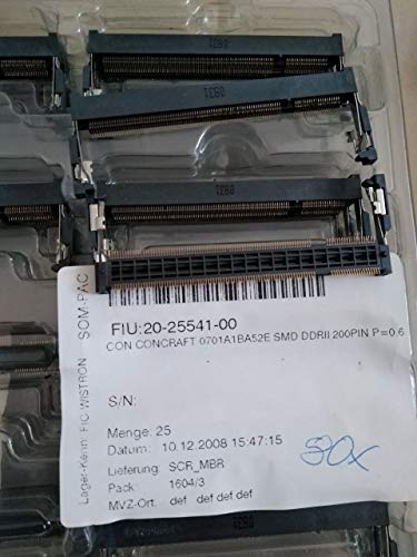 Davitu Electrical Equipments Supplies - 5PCS 0701A1BA52E SMD DDRIII 200PIN memory card slot connector