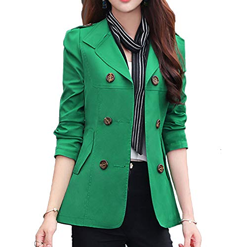 Blazer femme manches longues veste de travail vert taille L chic