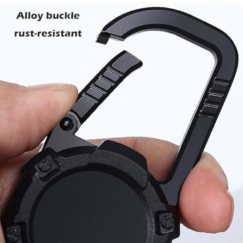 Image of ID Card Holder Retractable Keyring Reel with Clasp Heavy Duty Clip-on Badge Holders, Coated Stainless Steel Wire Cord, Secure Keychain for Work, School