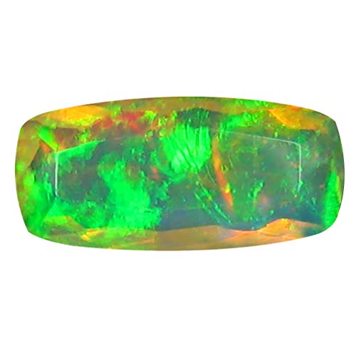 Opale arc-en-ciel véritable en taille coussin, le cadeau de joaillerie idéal