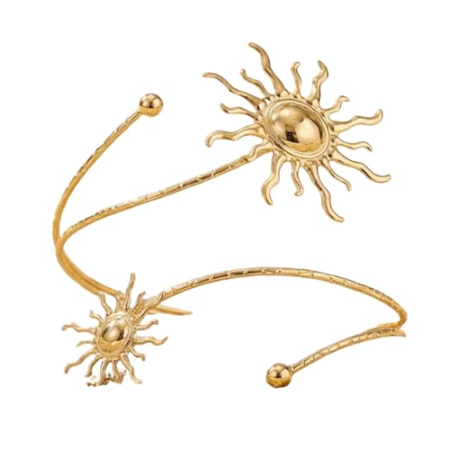 Bracelet en perles de cristal doré avec spirale de soleil ajustable pour femme style bohème