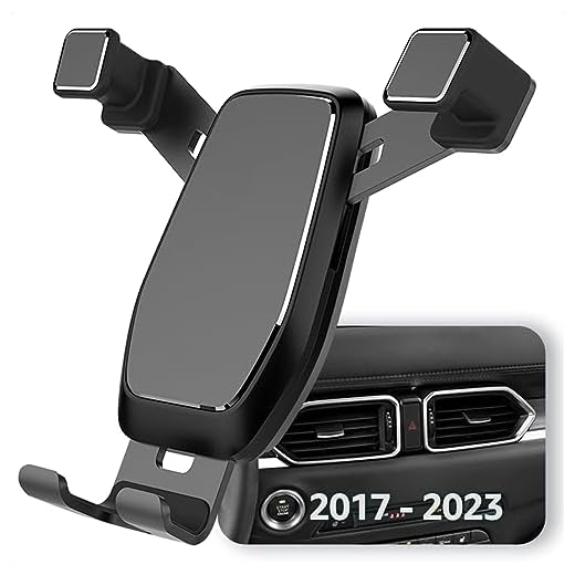 AYADA Phone Holder Compatible with Mazda CX-5, CX5 Phone Holder Phone Mount Upgrade Design Gravity Auto Lock Stable Easy to Install CX-5 Accessories 2017 2018 2019 2020