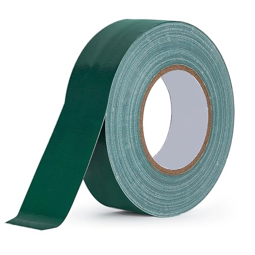 Rusoz Ruban Adhésif Blindé Extra Fort, 20 m X 25 mm Ruban Toile Adhésif Vert Ruban De Réparation Imperméable Heavy Duty Duct Tape Pour Canalisations, Moquette, De Scellage, Réparations, Marquage