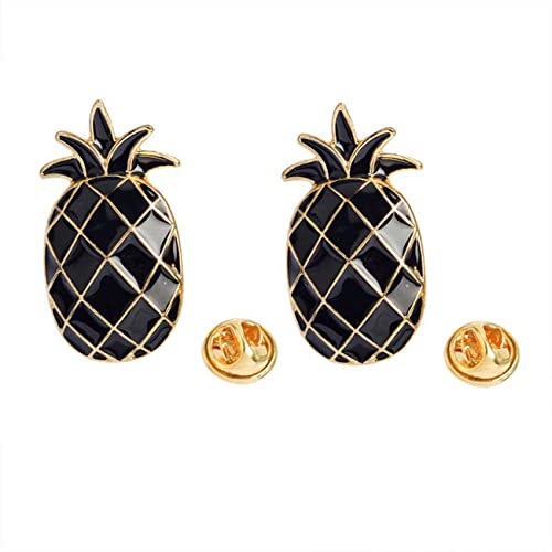 Image of 2 Piece Sweet Pineapple Enamel Pin Hat Pin Brooch Pin Badge Pin Funny Fashion Fruit Lapel Pin Jewelry