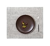 modern-twist Silicone Placemat, Linen Pattern, Chocolate