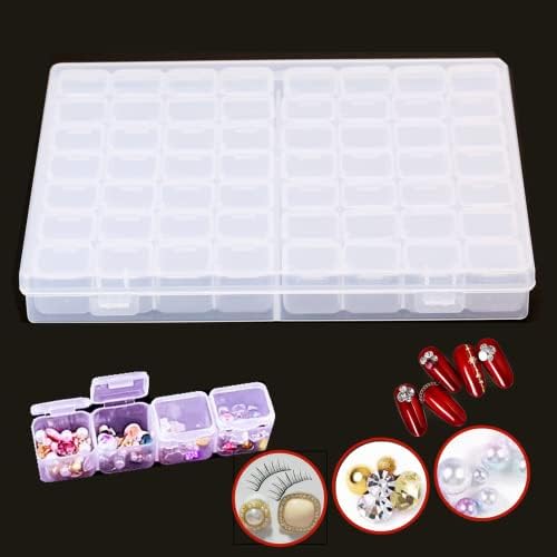 GDICONIC 48 Bottles Universal Clear Portable Nail Polish Cosmetic Organizer Holder Display Container Double Side Storage Case Dividers Space Saver Box