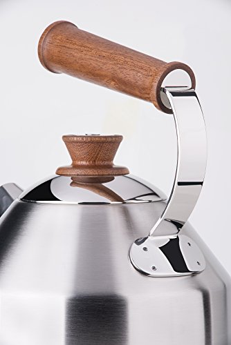 Ottoni Fabbrica Elektrischer Wasserkocher Edelstahl Mahagoni Holz Made in Italy 1,7L 2400W,Automatische Abschaltung,BPA… – Bild 3