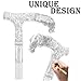 Victorian Style Aluminum Alloy Walking Stick, Black Gold Elephant Head Luxury Pattern Walking Stick, 35.4'' Party Fashion Elegant Cane, Decorative Cosplay Cane