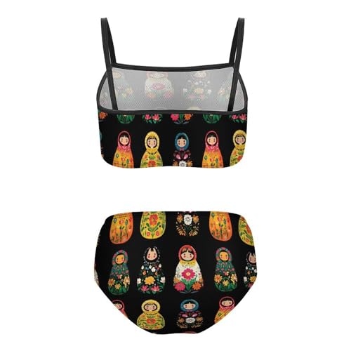 Matryoshka Russian-Nesting Doll Girls Swimsuits Two Piece Bikini Sets Beach Sport Swimwear Bathing Suit2