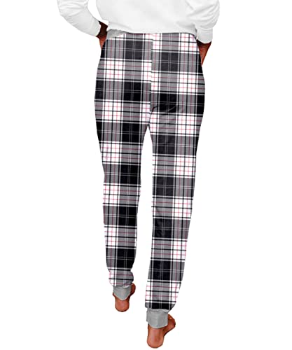 Women Christmas Plaid Lounge Pants Elastic Waist Holiday Casual Xmas Pajama Pants L #TOP3