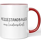JUNIWORDS Tasse, Messestandbauer aus Leidenschaft, Rot (6651863)