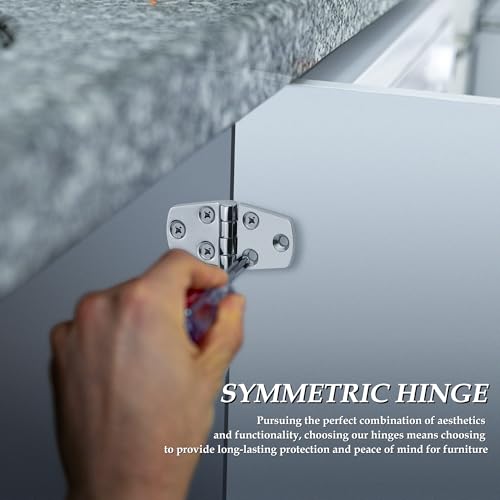 SHENGHUISS Stainless Steel Marine Hinge - Heavy Duty Boat Hatch Hinge, 3 Inch, 4 Pack with Screws for Doors/Windows/RVs by SHENGHUISS - Used condition - Image 7