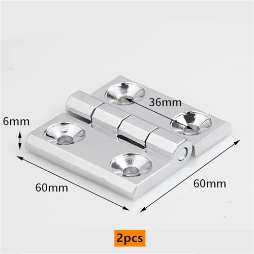 Charnière de boîte de distribution en zinc chromé robuste 2 pièces - 3