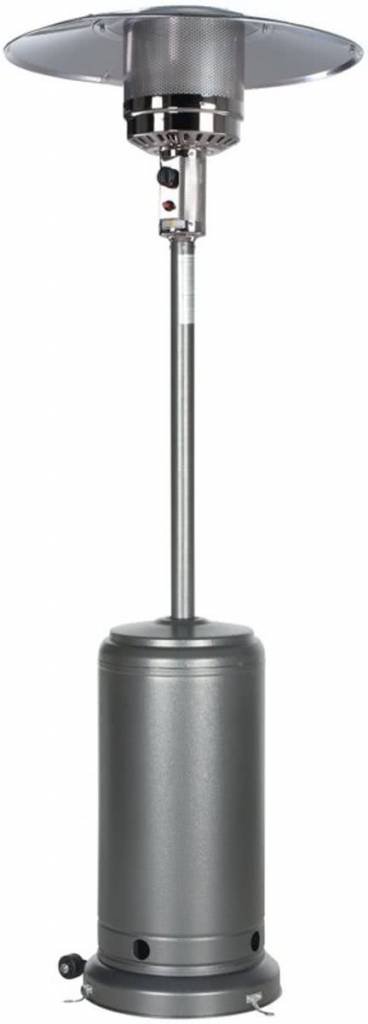 BAKAJI Stufa a Fungo a Gas GPL Termopatio Acciaio Esterno per Giardino Esterno 222cm Colore Marrone