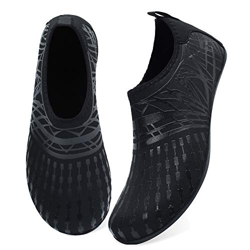 JOINFREE Women's Sports Water Shoes Flexible Breathable Quick Dry Beach Barefoot Black Zip 5.5-6.5 Women