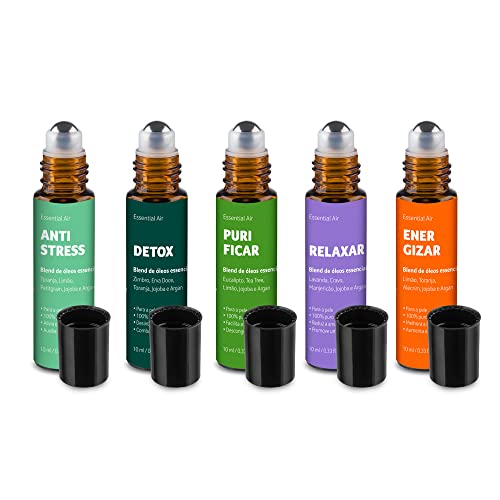 Kit de Óleos Essenciais Roll-on Multilaser Saúde – HC384, Colorido